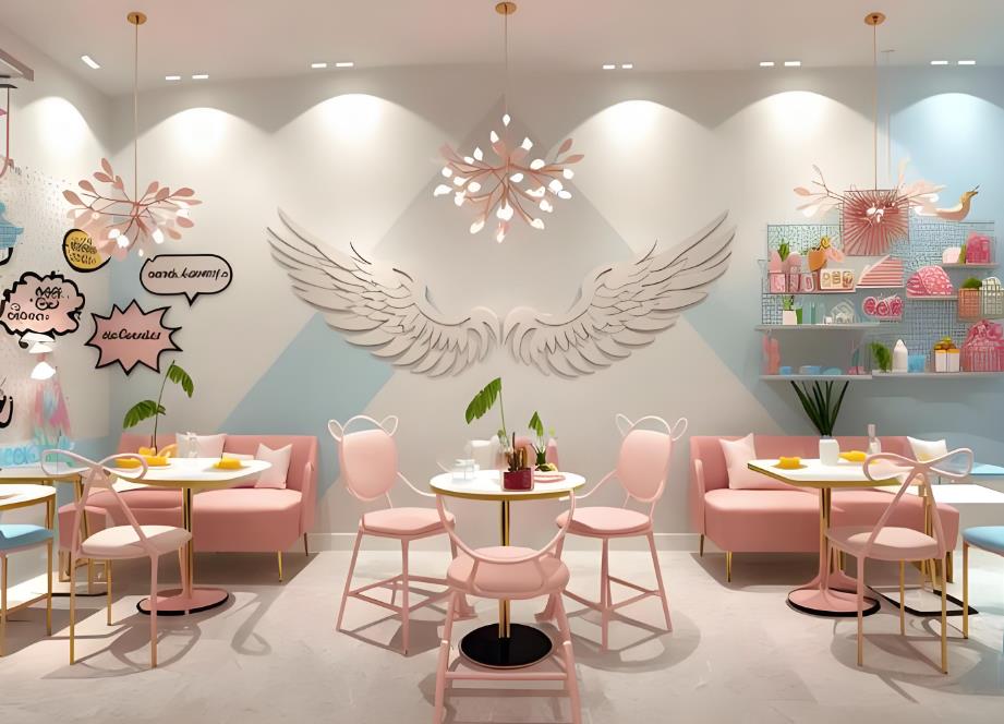 韓系少女風(fēng)烘焙店裝修案例