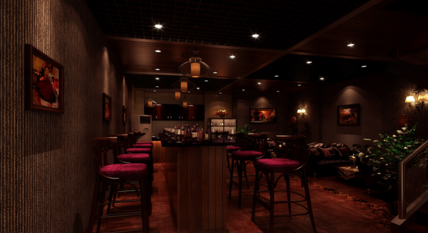 重慶大學(xué)城千百匯水吧裝修設(shè)計(jì)方案效果圖及費(fèi)用清單