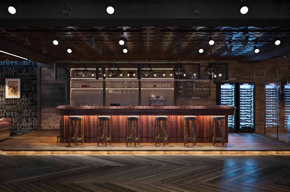 美式復古酒吧裝修效果圖