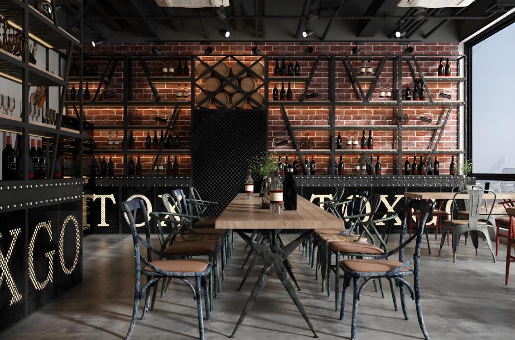 工業(yè)風酒吧